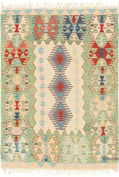 New Handwoven Turkish Kilim Rug - 3' 10" x 5' 3" (46" x 63")