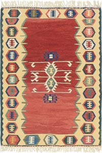 New Handwoven Turkish Kilim Rug - 3' 9" x 5' 3" (45" x 63")