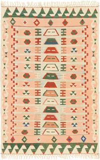 New Handwoven Turkish Kilim Rug - 3' 8" x 5' 5" (44" x 65")