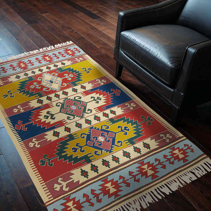 Nueva Alfombra Turca Kilim - 120 cm x 189 cm - K0080131