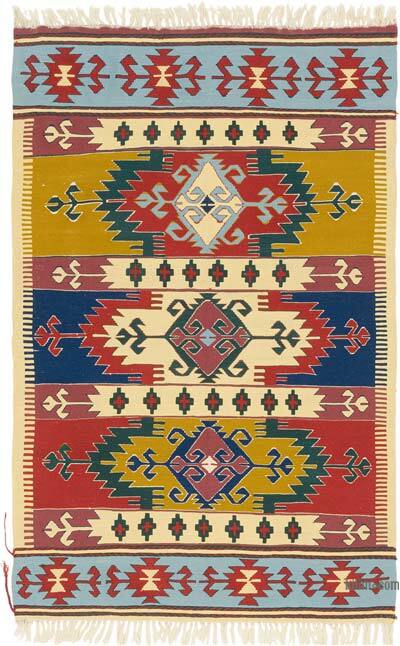 Yeni Kök Boya El Dokuma Kilim - 120 cm x 189 cm