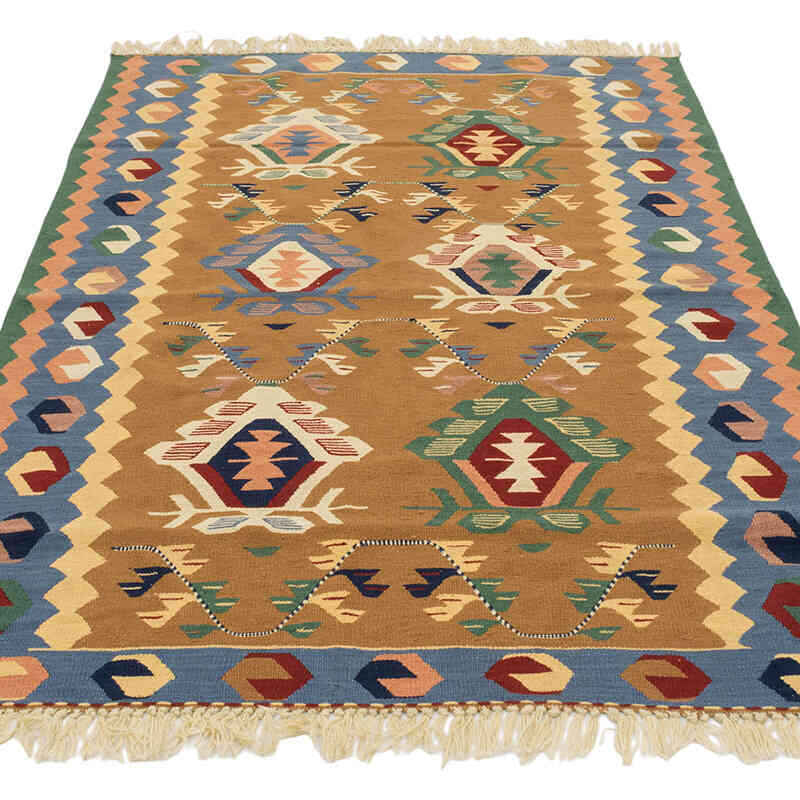 New Handwoven Turkish Kilim Rug - 3' 9" x 5' 7" (45" x 67") - K0080132