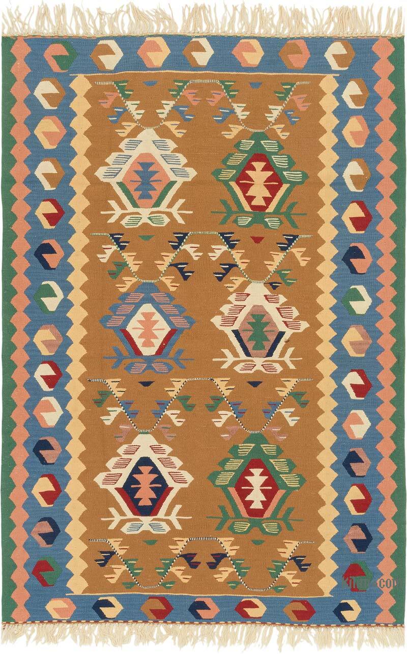 New Handwoven Turkish Kilim Rug - 3' 9" x 5' 7" (45" x 67") - K0080132