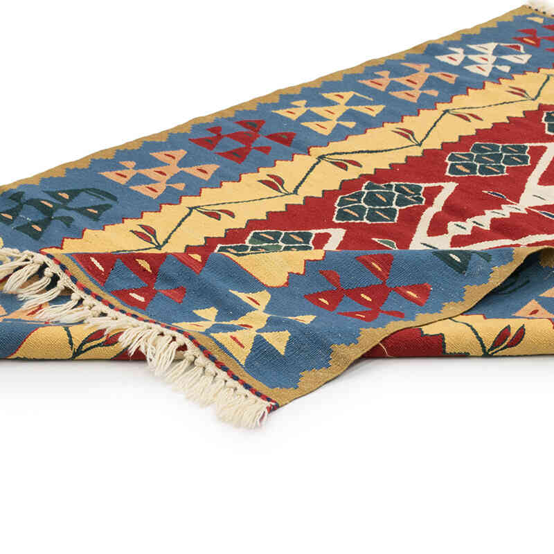 New Handwoven Turkish Kilim Rug - 3' 7" x 5' 5" (43" x 65") - K0080133