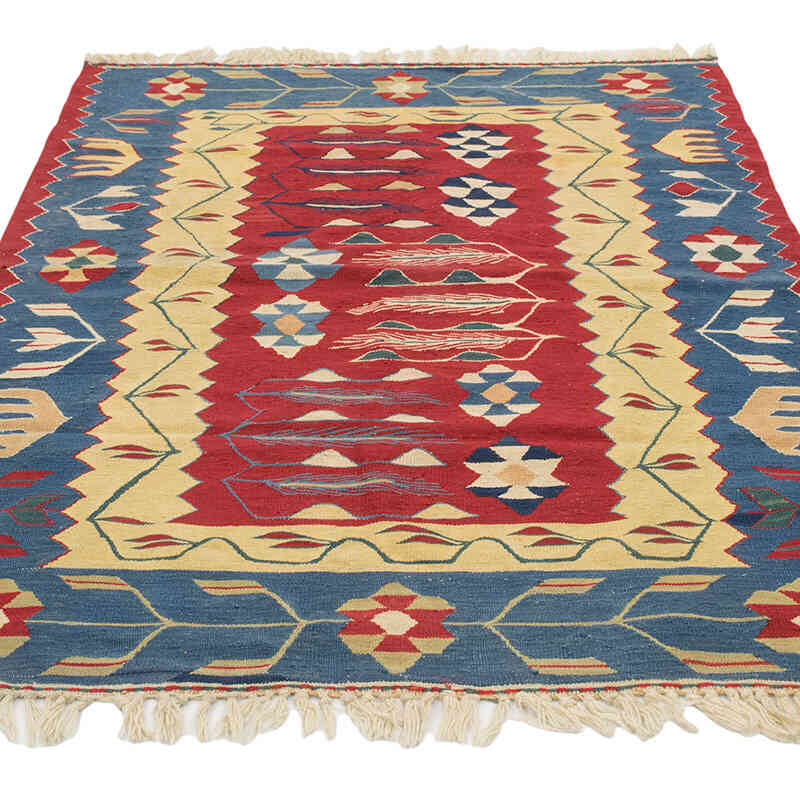 New Handwoven Turkish Kilim Rug - 3' 9" x 5' 3" (45" x 63") - K0080134