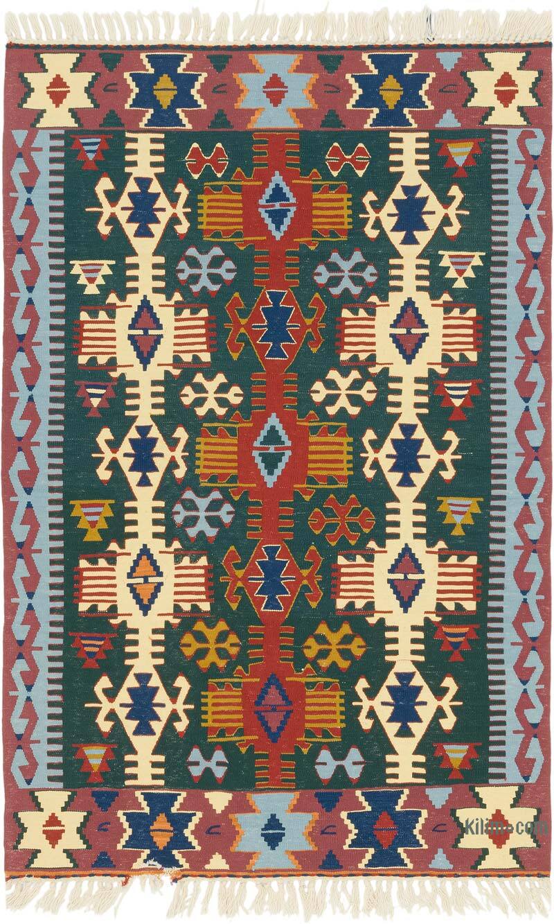 New Handwoven Turkish Kilim Rug - 3' 8" x 5' 8" (44" x 68") - K0080141