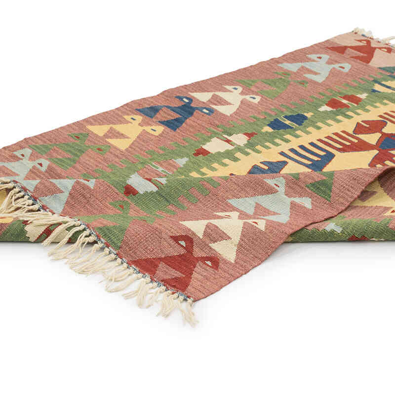 New Handwoven Turkish Kilim Rug - 3' 8" x 5' 6" (44" x 66") - K0080142