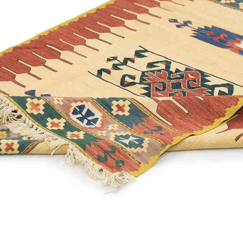 New Handwoven Turkish Kilim Rug - 3' 8" x 5' 5" (44" x 65") - K0080143