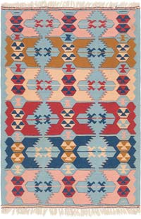 New Handwoven Turkish Kilim Rug - 3' 10" x 5' 7" (46" x 67")