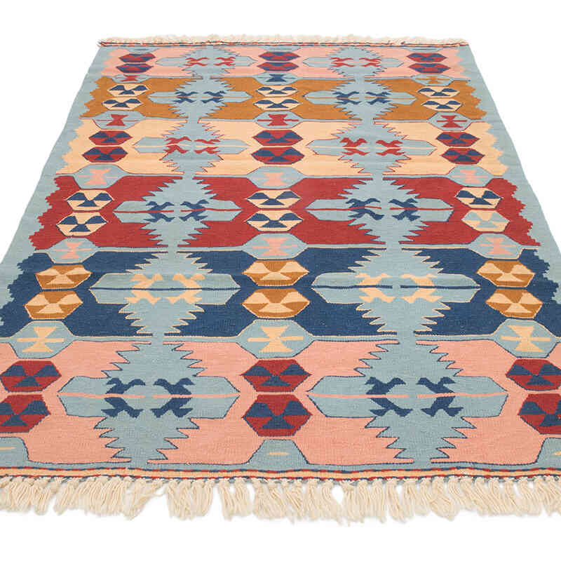 New Handwoven Turkish Kilim Rug - 3' 10" x 5' 7" (46" x 67") - K0080144