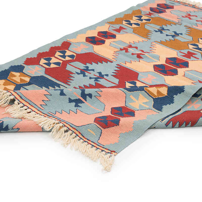 New Handwoven Turkish Kilim Rug - 3' 10" x 5' 7" (46" x 67") - K0080144