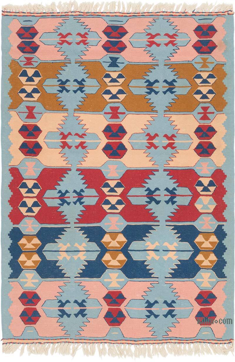 New Handwoven Turkish Kilim Rug - 3' 10" x 5' 7" (46" x 67") - K0080144