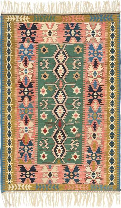 New Handwoven Turkish Kilim Rug - 4'  x 5' 10" (48" x 70")