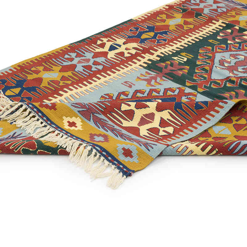 New Handwoven Turkish Kilim Rug - 3' 11" x 5' 7" (47" x 67") - K0080150