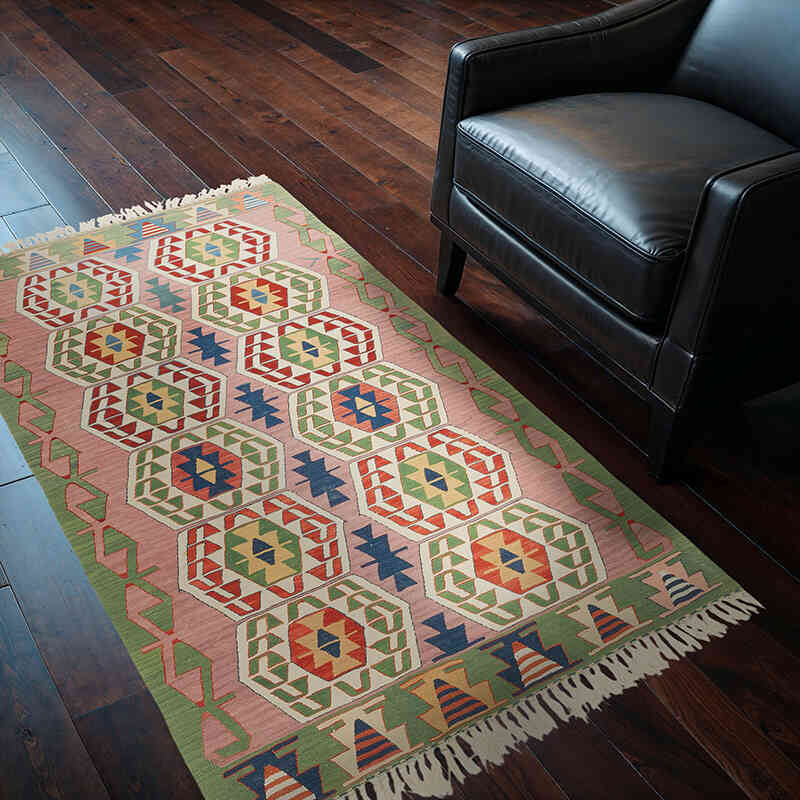 Yeni Kök Boya El Dokuma Kilim - 110 cm x 165 cm - K0080151
