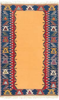 New Handwoven Turkish Kilim Rug - 3' 7" x 5' 8" (43" x 68")