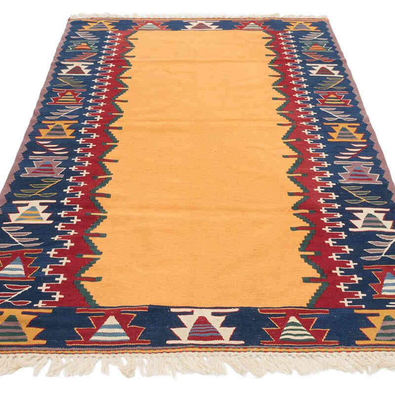 New Handwoven Turkish Kilim Rug - 3' 7" x 5' 8" (43" x 68") - K0080153