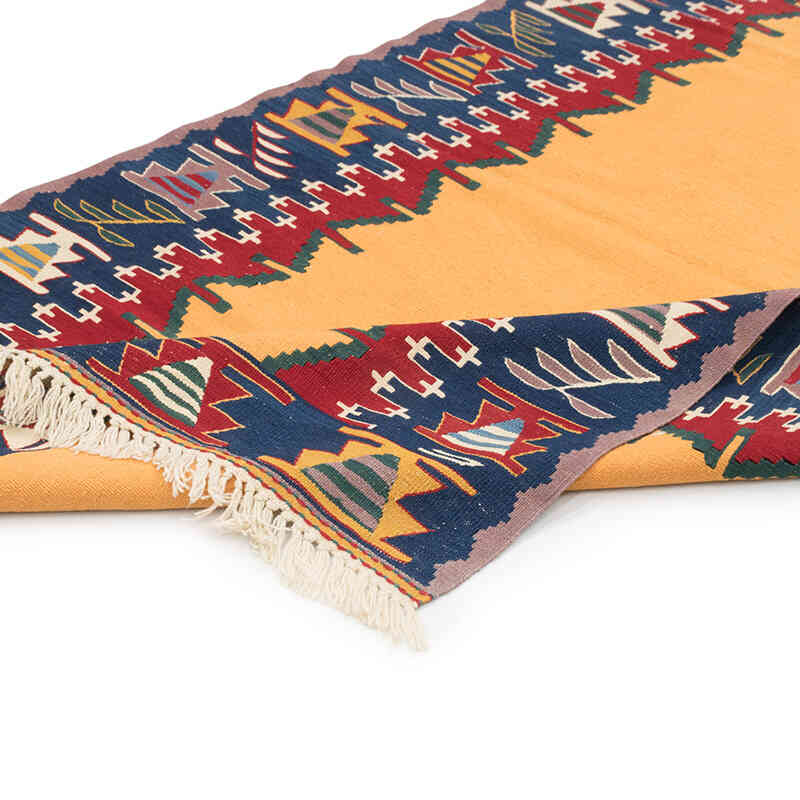 New Handwoven Turkish Kilim Rug - 3' 7" x 5' 8" (43" x 68") - K0080153