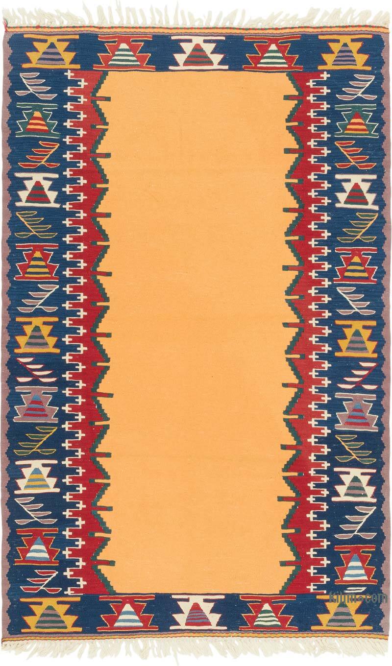 New Handwoven Turkish Kilim Rug - 3' 7" x 5' 8" (43" x 68") - K0080153