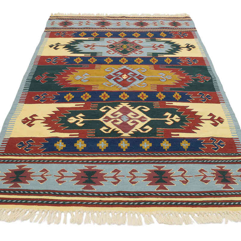 New Handwoven Turkish Kilim Rug - 3' 11" x 6' 3" (47" x 75") - K0080154