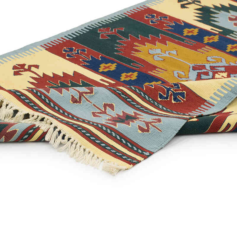 New Handwoven Turkish Kilim Rug - 3' 11" x 6' 3" (47" x 75") - K0080154