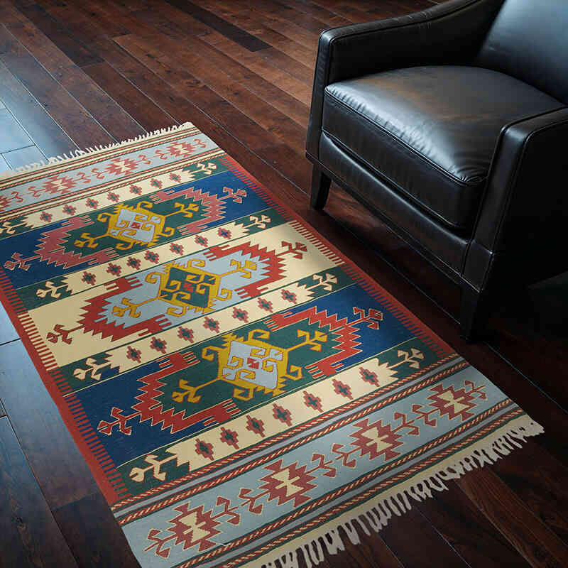 Nueva Alfombra Turca Kilim - 120 cm x 175 cm - K0080155