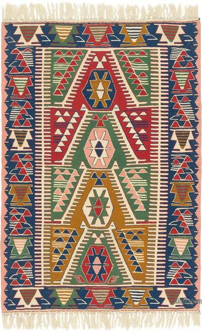 New Handwoven Turkish Kilim Rug - 3' 9" x 5' 6" (45" x 66")