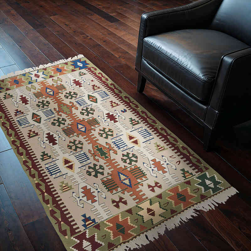 Nueva Alfombra Turca Kilim - 113 cm x 170 cm - K0080160