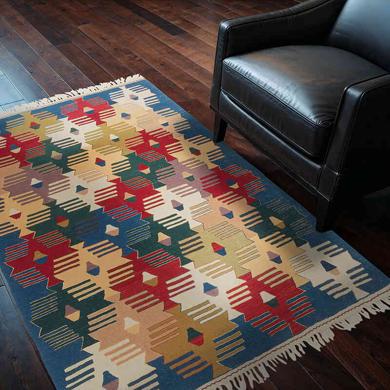 Yeni Kök Boya El Dokuma Kilim - 129 cm x 177 cm - K0080161