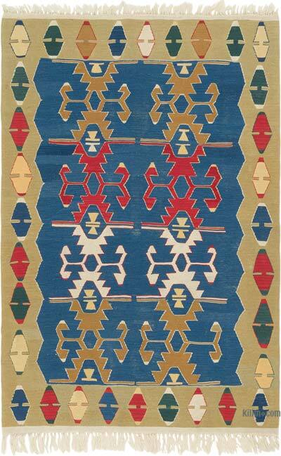 New Handwoven Turkish Kilim Rug - 3' 11" x 5' 9" (47" x 69")