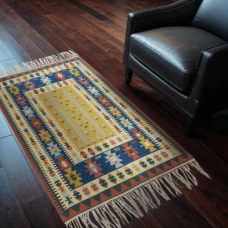 Yeni Kök Boya El Dokuma Kilim - 117 cm x 170 cm - K0080165