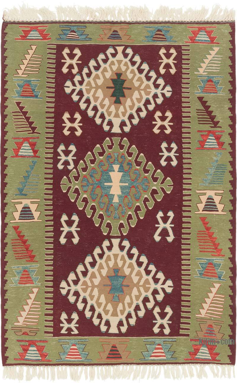 New Handwoven Turkish Kilim Rug - 3' 10" x 5' 7" (46" x 67") - K0080167
