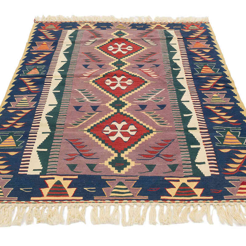 New Handwoven Turkish Kilim Rug - 3' 8" x 5' 2" (44" x 62") - K0080169