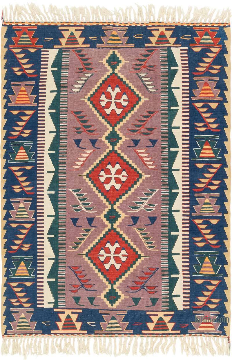 New Handwoven Turkish Kilim Rug - 3' 8" x 5' 2" (44" x 62") - K0080169