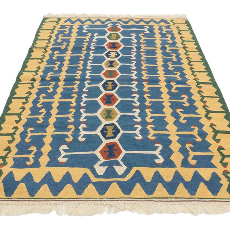 New Handwoven Turkish Kilim Rug - 3' 11" x 5' 7" (47" x 67") - K0080170
