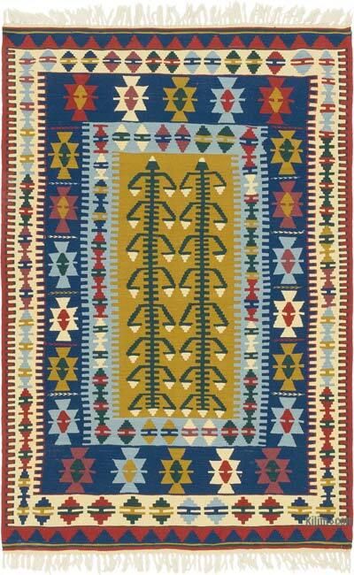 Yeni Kök Boya El Dokuma Kilim - 121 cm x 183 cm