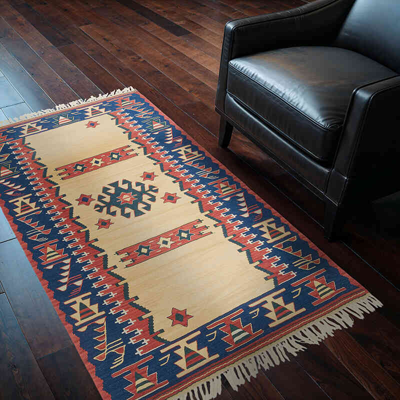 Nueva Alfombra Turca Kilim - 110 cm x 165 cm - K0080173