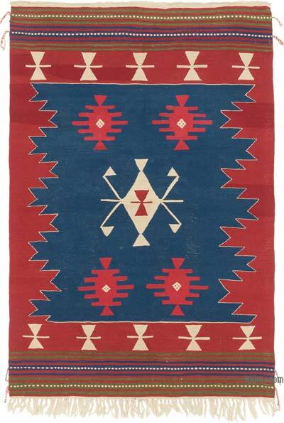 New Handwoven Turkish Kilim Rug - 3' 11" x 5' 7" (47" x 67")