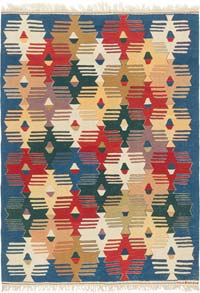 New Handwoven Turkish Kilim Rug - 4' 3" x 5' 10" (51" x 70")