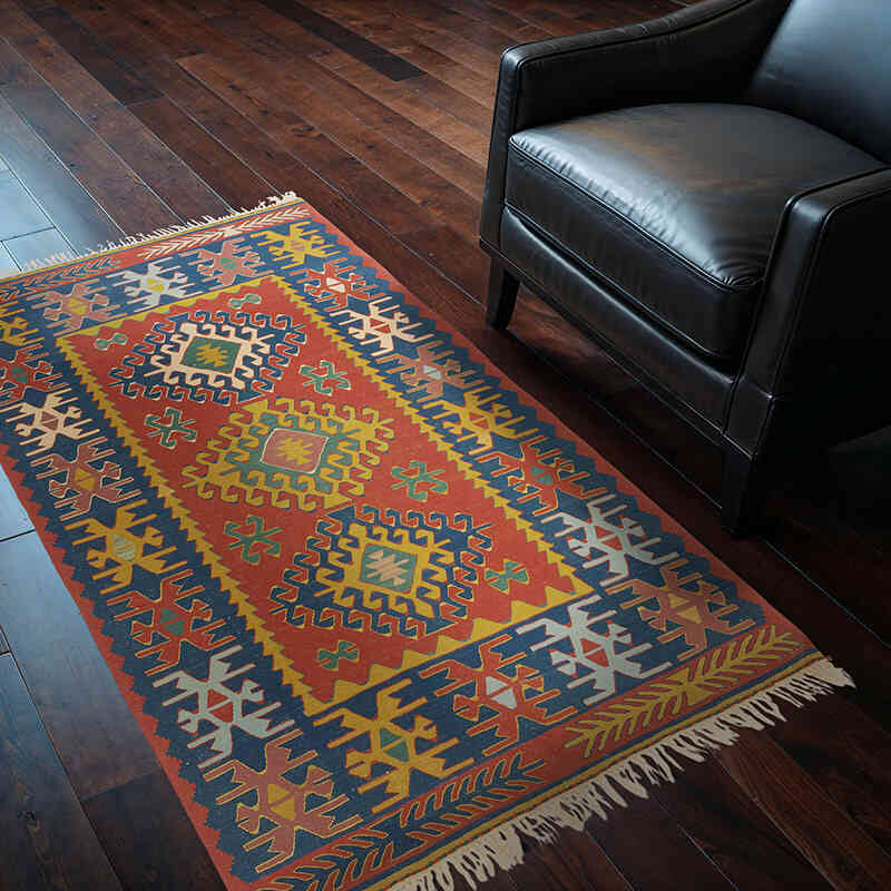 Nueva Alfombra Turca Kilim - 116 cm x 174 cm - K0080176