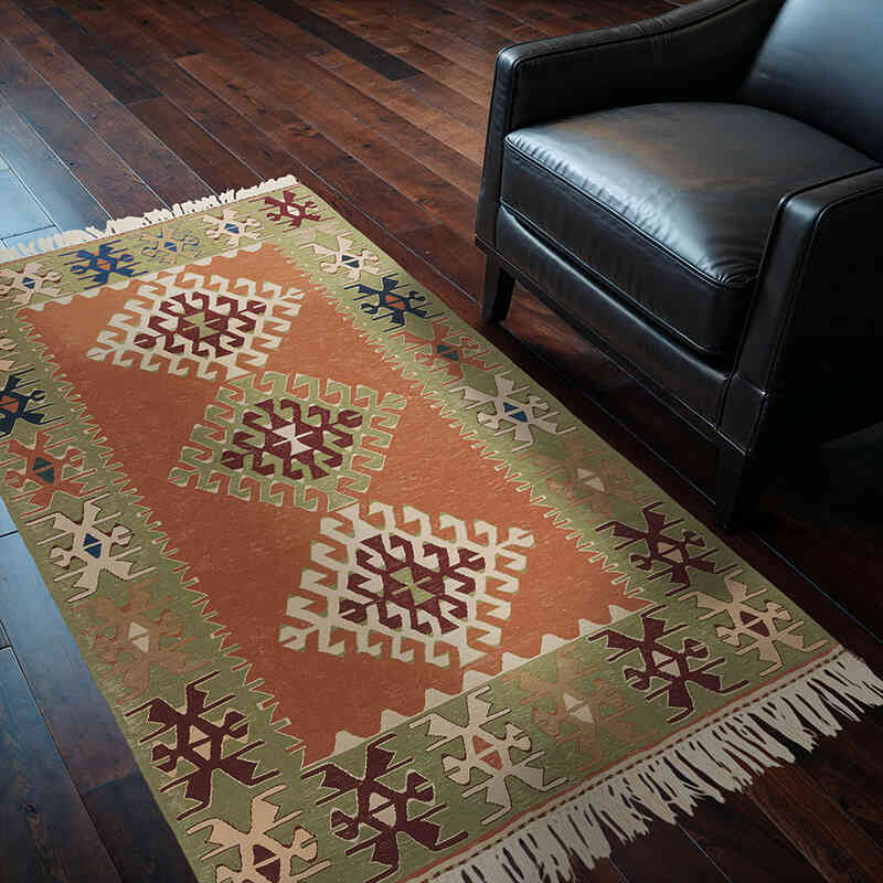 Nueva Alfombra Turca Kilim - 118 cm x 181 cm - K0080179