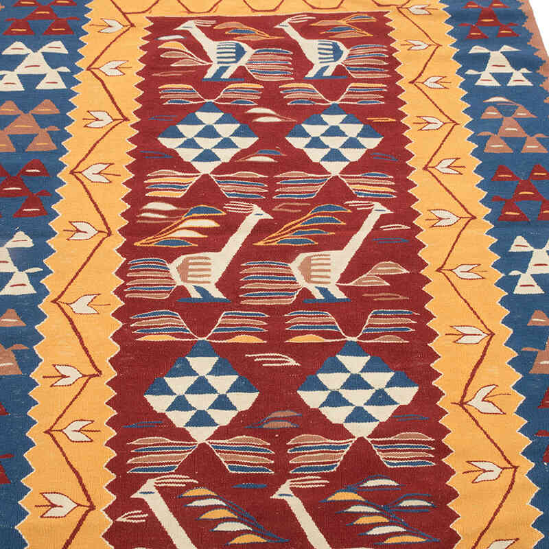 New Handwoven Turkish Kilim Rug - 3' 8" x 5' 4" (44" x 64") - K0080180