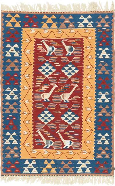 New Handwoven Turkish Kilim Rug - 111 cm x 162 cm