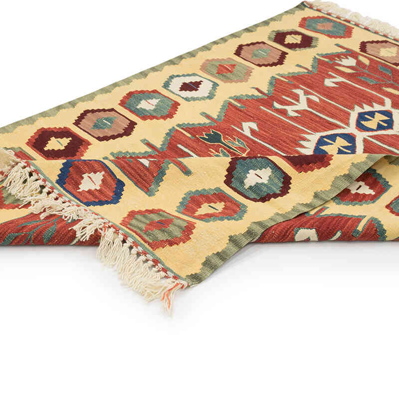 New Handwoven Turkish Kilim Rug - 3' 9" x 5' 1" (45" x 61") - K0080181