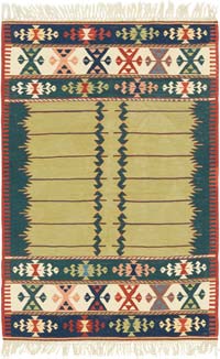 New Handwoven Turkish Kilim Rug - 3' 8" x 5' 7" (44" x 67")
