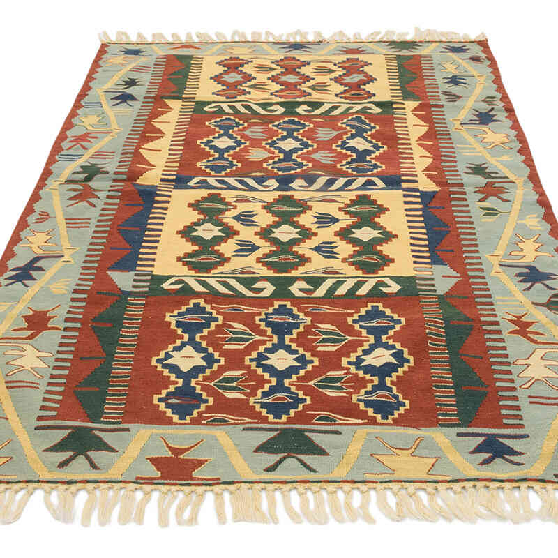 Nueva Alfombra Turca Kilim - 112 cm x 166 cm - K0080184