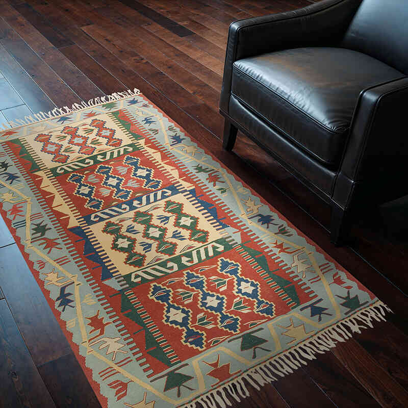 Nueva Alfombra Turca Kilim - 112 cm x 166 cm - K0080184