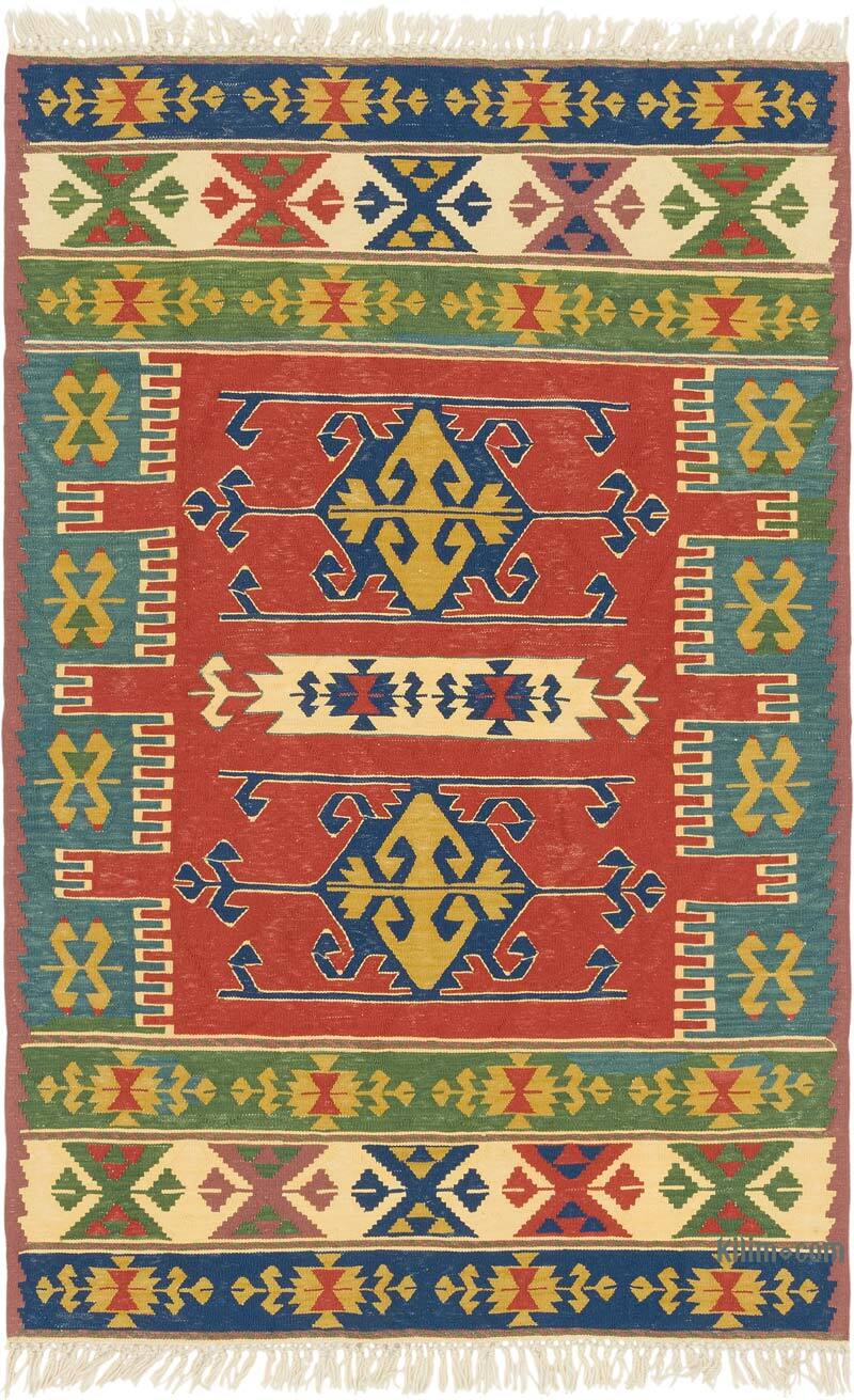 Nueva Alfombra Turca Kilim - 110 cm x 171 cm - K0080186
