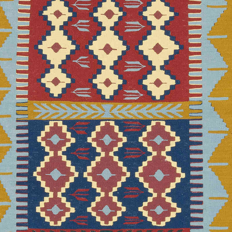 New Handwoven Turkish Kilim Rug - 3' 8" x 5' 5" (44" x 65") - K0080188