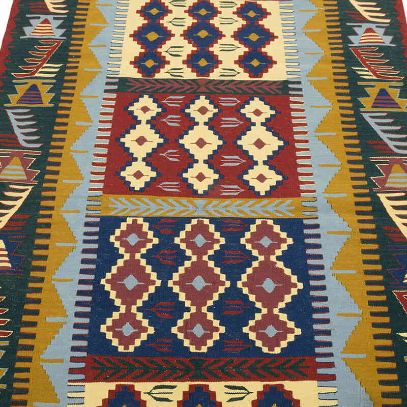 New Handwoven Turkish Kilim Rug - 3' 8" x 5' 5" (44" x 65") - K0080188